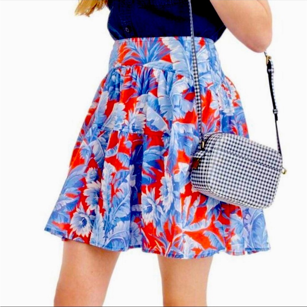 J. Crew Ratti Rio floral print - Tiered Mini Skirt NEW with tags